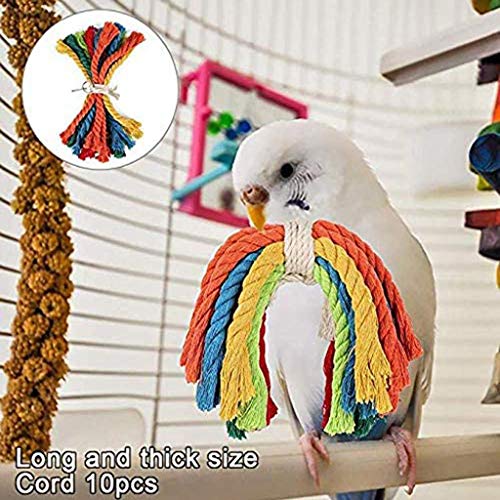 Small Bird Swing Toys, Bird Parrot Swing Chewing Toys - Hanging Bell Birds Cage Toys 8 Pcs - Image 4
