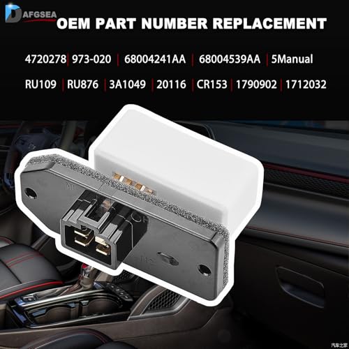 Image of 4720278 HVAC Blower Motor Resistor Replacement for 1994-2008 Dodge Ram 1500 2500 3500 Pickup,1993-1999 Grand Cherokee,HVAC Fan Resistor Replaces#973020 RU109 5012212AA 68004241AA