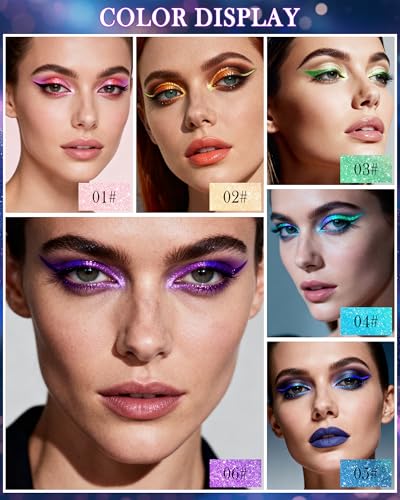 Delineador Multicromo Gel Azul con Brillo Metálico miniatura 6