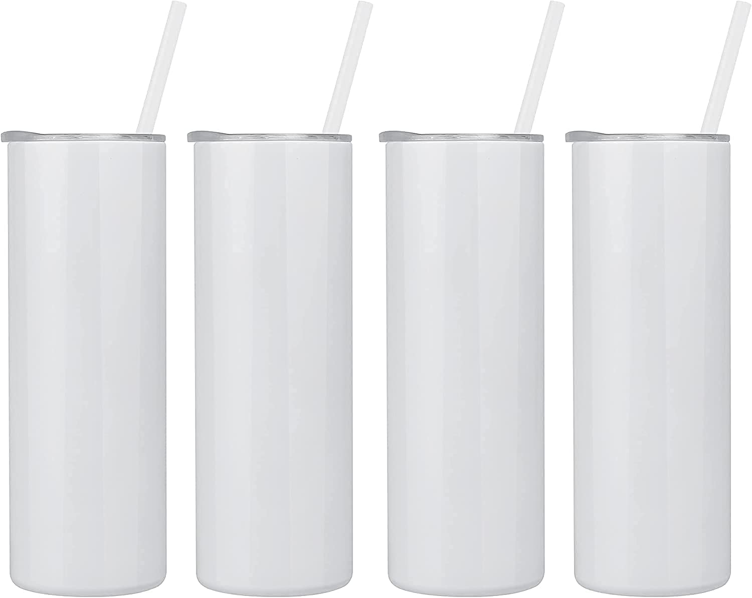 Buy 5 Pack Sublimation Tumblers 20 oz Skinny Straight Bulk Stainless