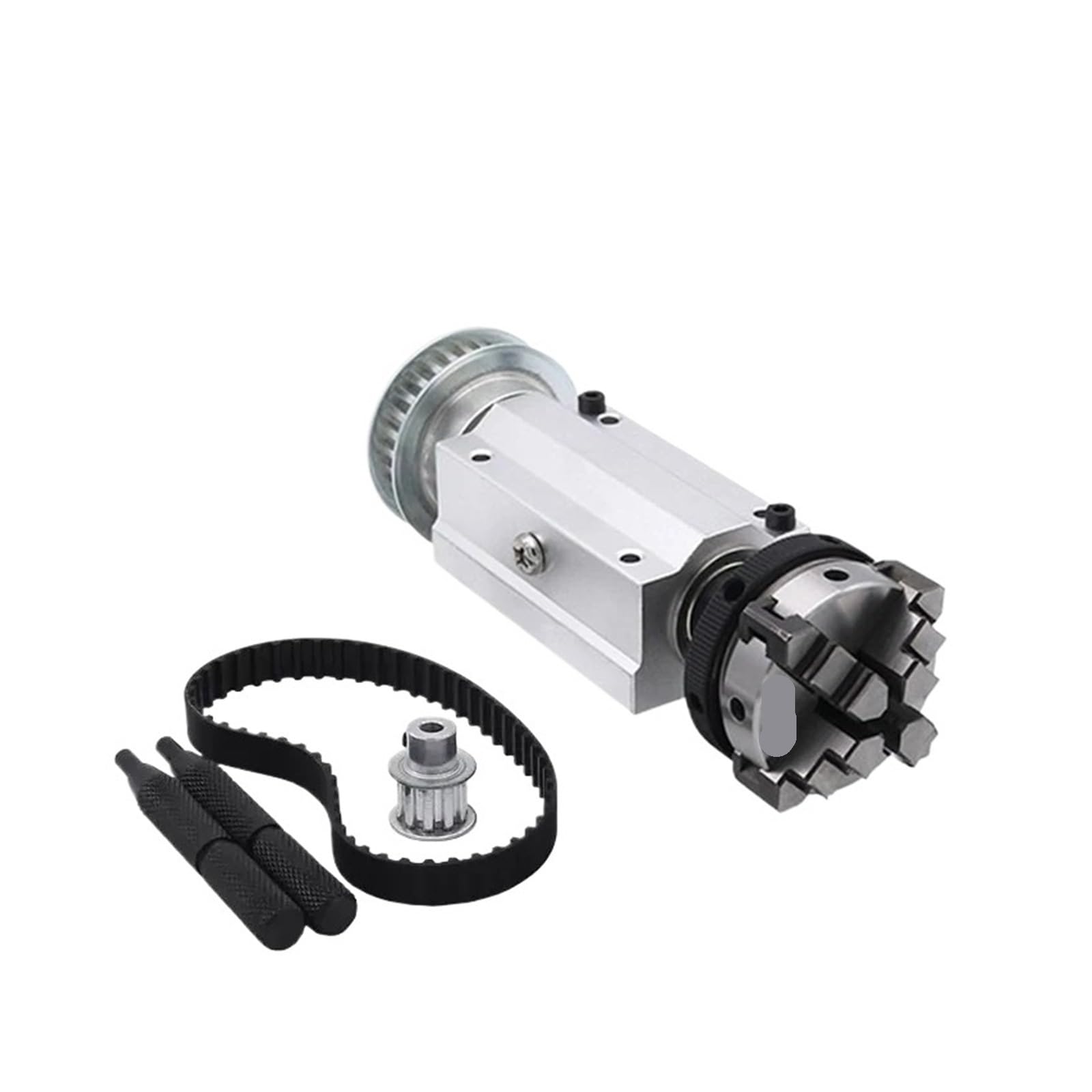 Mini Lathe Spindle Assembly with 3/4-Jaw Chuck for Woodworking(50-4)