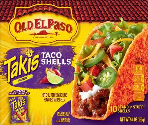 Buy Old El Paso Taco Shells Stand And Stuff Takis Fuego 10 Count Box 