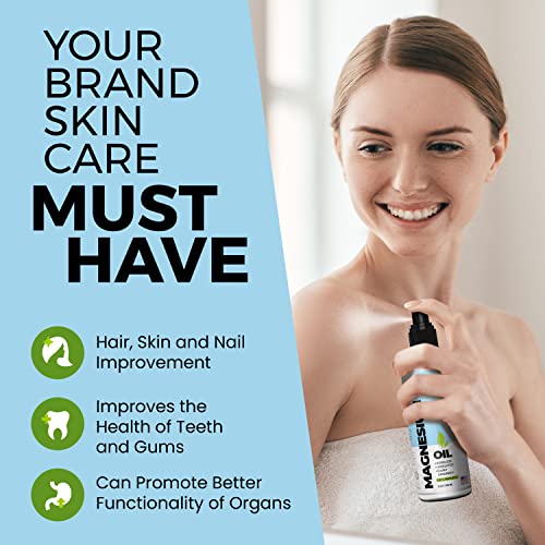 Magnesium Oil Spray - Large 12Oz Size - Extra Strength - 100% Pure For Less Sting - Less Itch - Essential Mineral Source - Made In Usa #TOP6
