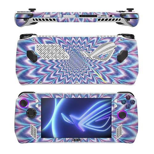 Image of MightySkins Carbon Fiber Skin Compatible with Asus ROG Ally - Jitter Illusion | Protective, Durable Textured Carbon Fiber Finish | Easy to Apply