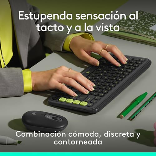 Miniatura 3 de Logitech Pop Icon Combo, combinación de Teclado y ratón Bluetooth | Escritura cómoda, teclas/botones programables, clics discretos, Easy-Switch (3 disp.), QWERTY Español - Grafito