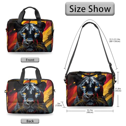 Bolso para Laptop Unisex 15.6-16 Pulgadas Negro Leopardo miniatura 6