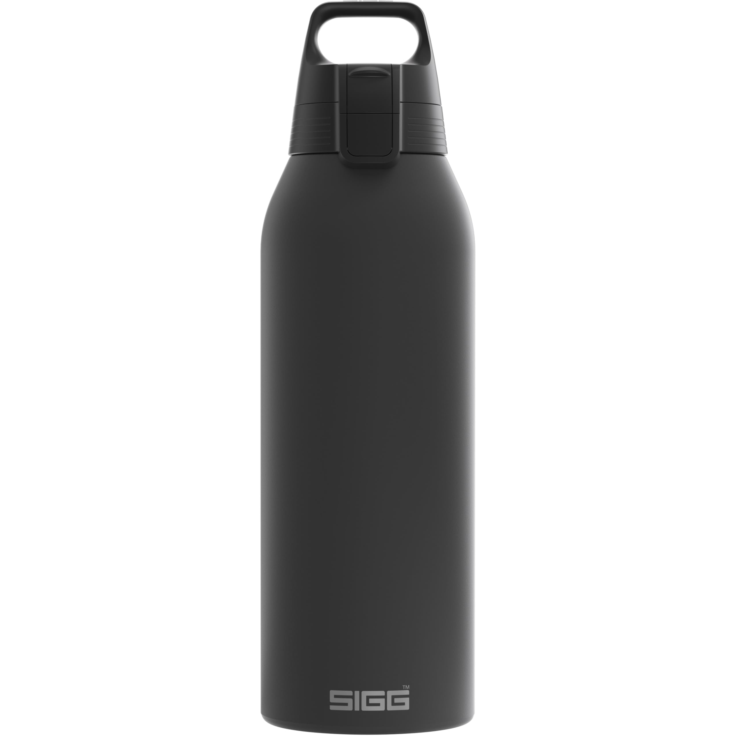 Sigg - Stainless Steel Water Bottle - Shield ONE Black - Suitable For Carbonated Beverages - Leakproof - Lightweight - BPA Free - Black - 1.5L