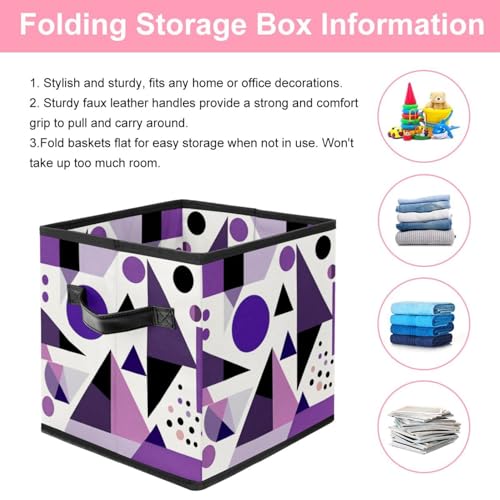 Boîte de rangement pliable pour éliminer le désordre avec style violet