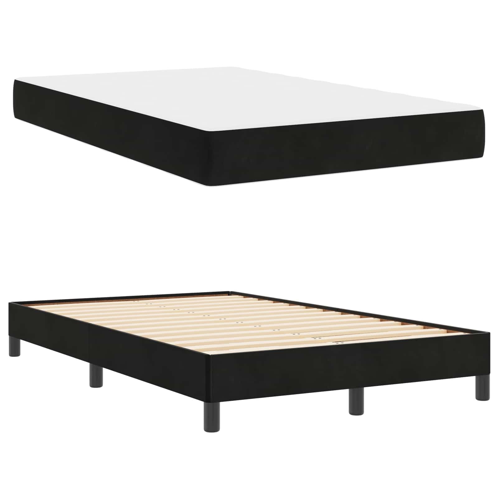 Confort firme tapizado minimalista rectangular 120x193x45cm negro