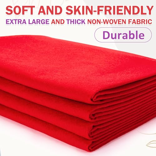 Image of XSEINO Red Large Felt Fabric 36 inch X 36 inch(1 Square Yard), 1.4 mm Thick Soft Felt Fabric Sheet for Crafts, Red Series Colors Soft Nonwoven Fabric, Fit for Decoration, Sewing, DIY Crafts