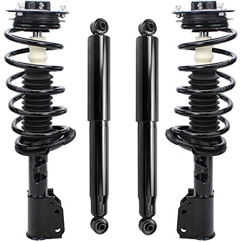 Image of Detroit Axle - Struts Shocks for Chevy Equinox GMC Terrain Saturn Vue | Pontiac Torrent Complete 2 Front Ready Struts with Coil Spring 2 Rear Shock Absorbers Replacement Suspension Kit