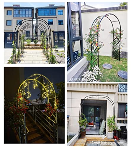 Arco da giardino in metallo, traliccio per pergola, supporto da 139,7 cm a 340,4 cm di larghezza, 270 cm di altezza, perfetto per matrimoni, eventi all'aperto, esposizione di fiori in prato e cortile