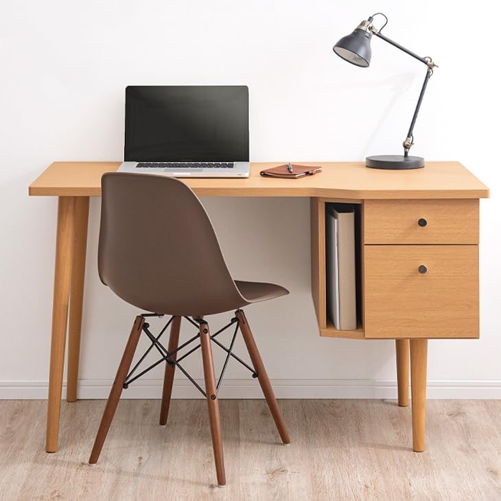 Amazon.co.jp: パソコンデスク 120cm幅 A4ファイル対応 ミッド  