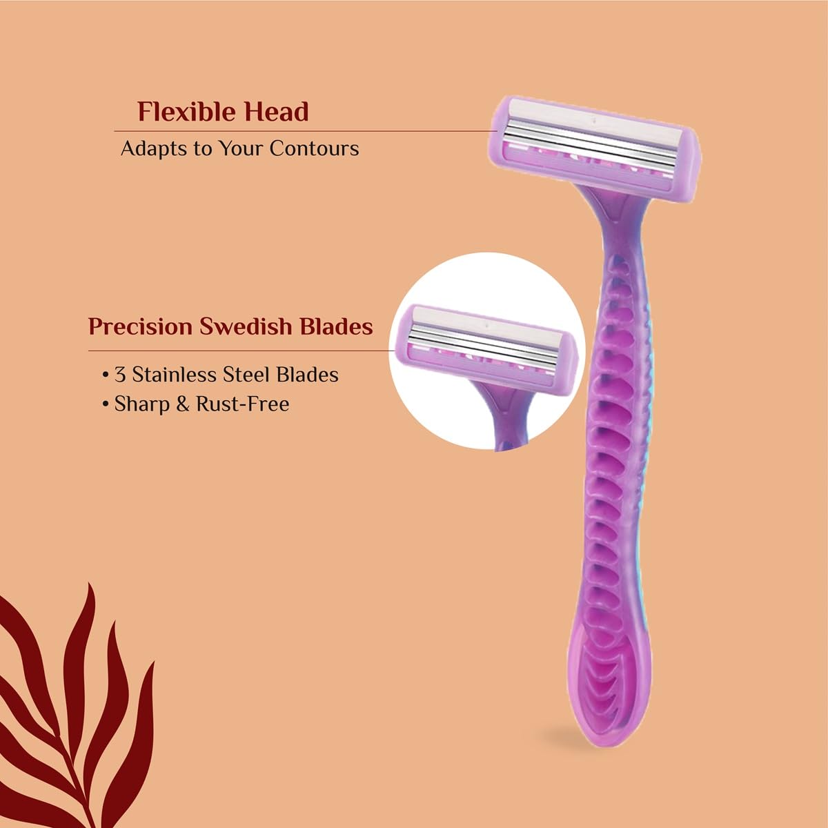 Senzicare Reusable FaceRazor & Reusable EyebrowRazor With Disposible BodyRazor Combo Pack | Instant & Painless Hair Removal (Pack of 3) 2