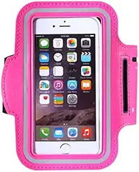 Capa de Braço para Celular 6.3 polegadas| Ideal para Corrida e Esportes (Rosa)