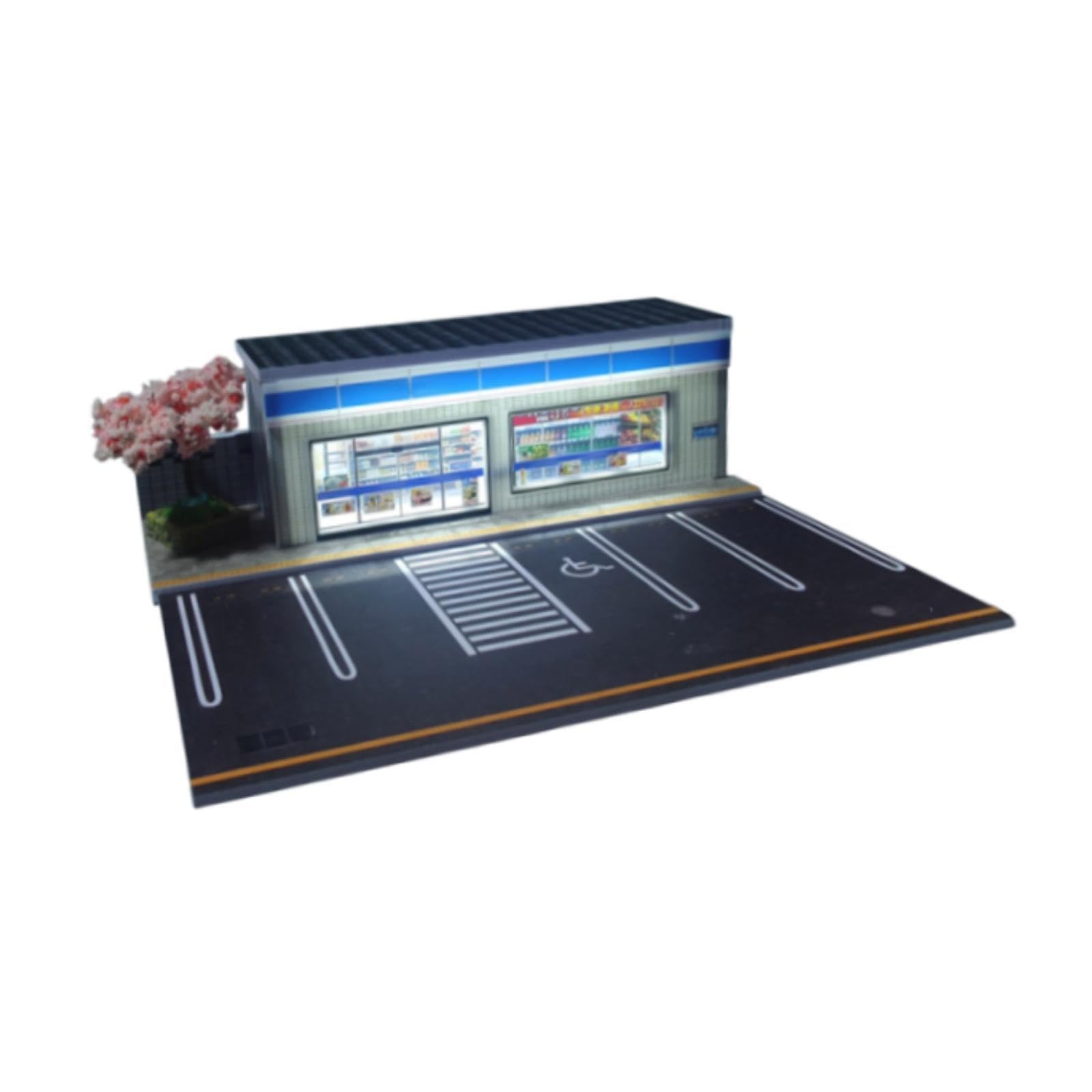 1:64 Parking Lot with Lighting Vehicle Garage Showcase for Model Cars Layout A| Interactive Toys | STEM Toys