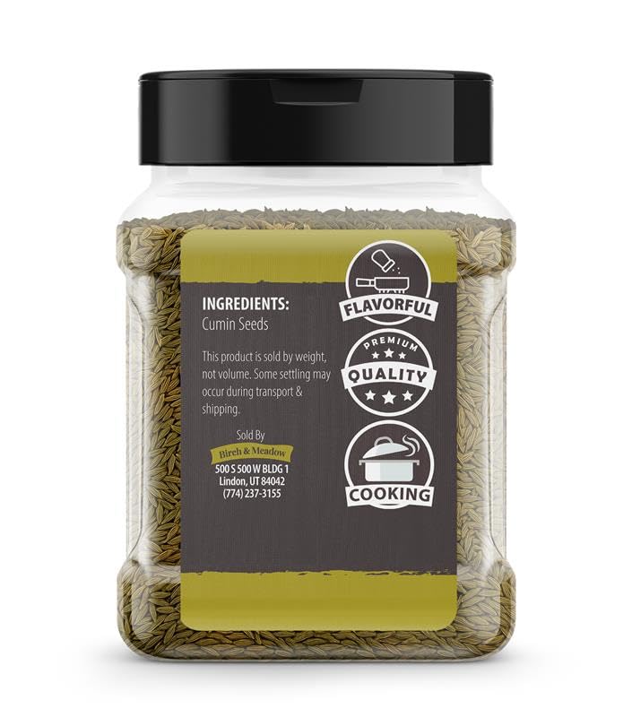 Miniatura 2 de Birch & Meadow Semillas de comino enteras, 8 onzas, sabor terroso y cálido, especias aromáticas