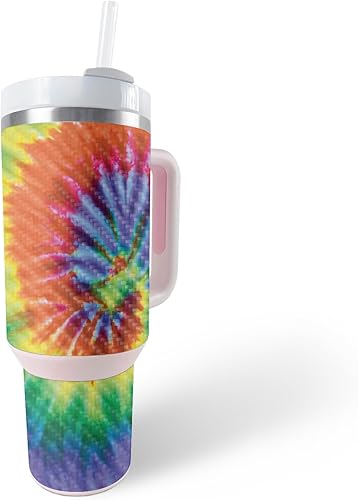 Miniatura 10 de MightySkins - Skin de fibra de carbono compatible con el vaso Stanley The Quencher H2.0 FlowState de 40 onzas, teñido anudado, acabado de fibra de