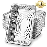 recipientes aluminio para comida Las bandejas tienen 22 cm de alto y 15 cm de ancho con una profundidad de 50 mm. Tienen una capacidad aproximada de 1 litro y son perfectas para ponerlas en el horno. Las bandejas de papel de aluminio se pueden calentar y utilizar en la mayoría de los hornos estándar de hasta 250 °C y también se pueden congelar y colocar en el congelador.