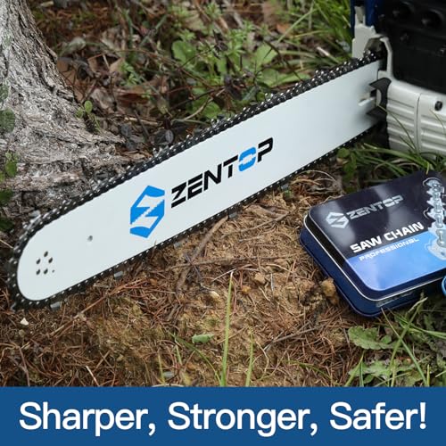 Image of 16 Inch Chainsaw Chain, 3 /8 inch LP Pitch .050 inch Gauge 57 Drive Links, Germany Steel Anti-Kickback Replacement for Echo CS-3510, CS-352, CS-400, Worx WG303, WG300, 3-Pack