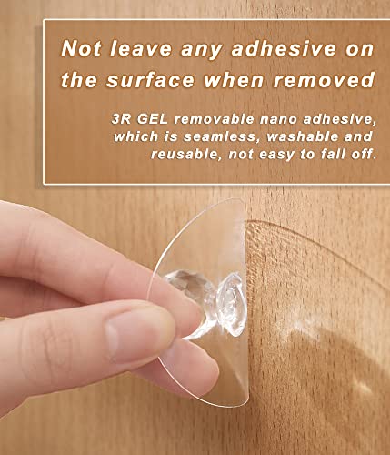 Leuapl Clear Cabinet Drawer Knobs, Diamond Crystal Shaped Pulls Handles For Wardrobe,Kitchen Cupboard,Bathroom Dresser, Furniture Door Window, Self-Adhesive Drill Free Self-Stick Push Pull Helper (4) #TOP2