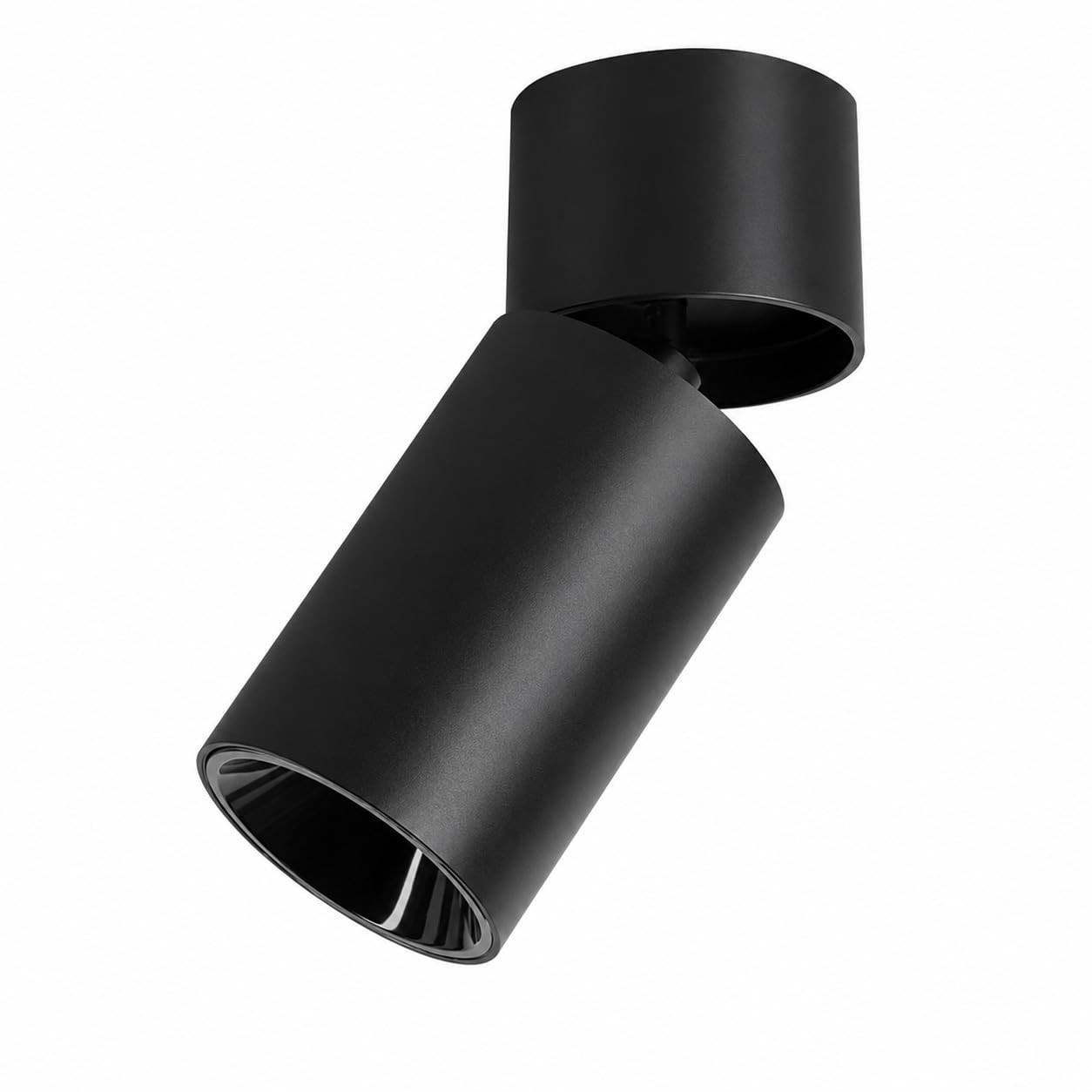 NHPJFDC Modern LED Spotlight, Adjustable Ceiling Spotlight, Black COB Cylinder Light, Surface Mount Fixture, CRI 95, 24° Beam, 7W/12W, 3000K 4000K 6000K, Gallery Hallway Shop Soffit(4000K,12W)