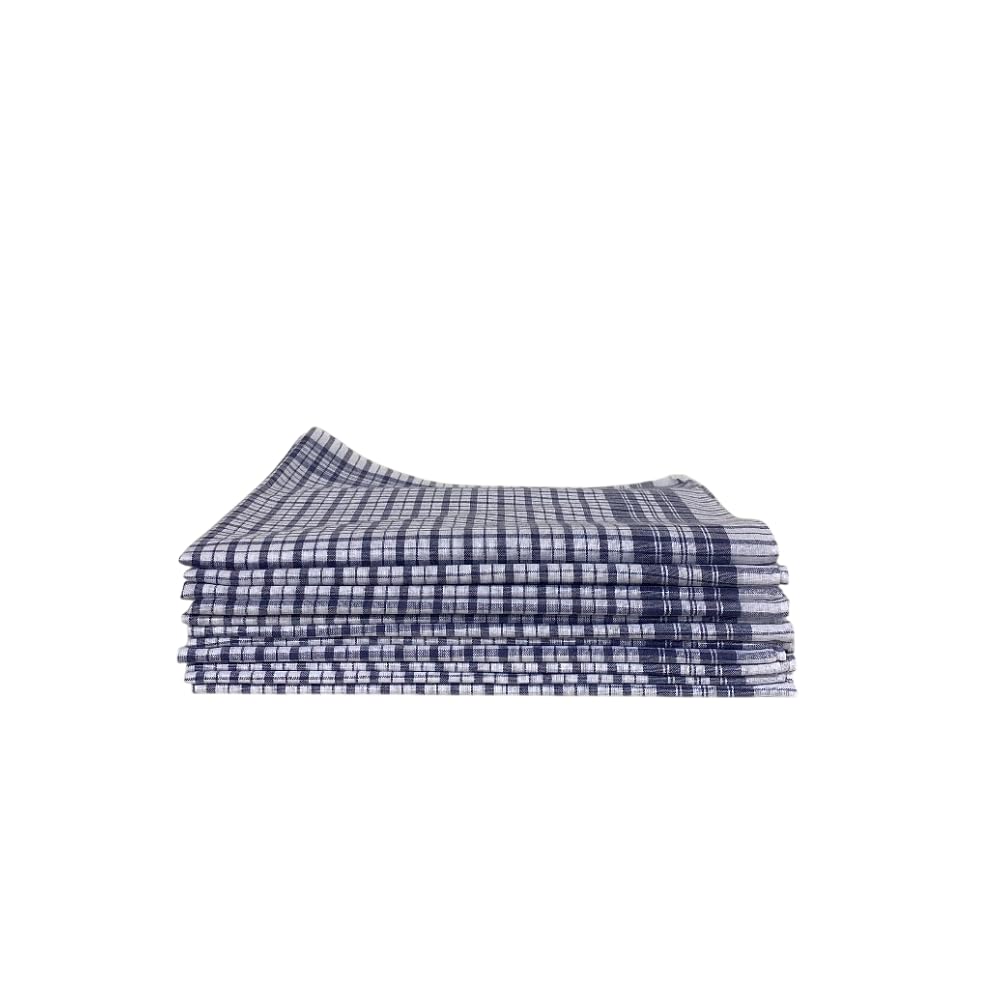 Alpes Blanc Lot de 12 Mouchoirs de Travail Homme – Paul - 50x50 cm - 100% Coton – Lavables, Doux et écologiques