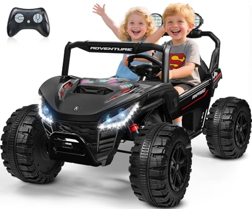 ANPABO 24V Ride on Toys for Big Kids, 4x200W 2 Seater Kids Car, Max 5.1Mph, Shock Absorption, Music, LED Lights, Parent Remote, Storage, Ride On Car for Boys&Girls, Ideal Gift