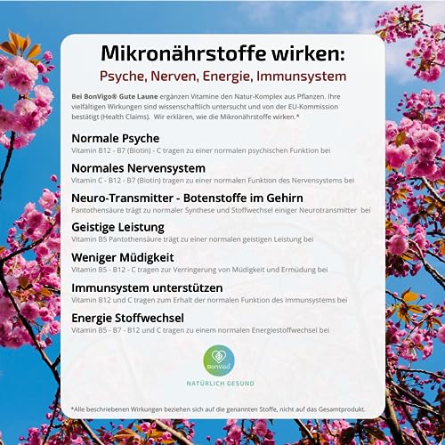 BonVigo® Power DU0 240 Kapseln - 2x SCHILDDRÜSE / 2x GUTE LAUNE Ideale Ergänzung - Es tragen bei zu normaler Funktion von Schilddrüse und Immunsystem (Selen), Psyche und Nervensystem (Vitamin B6)