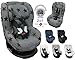 Original DOOKY 2in1 Sitzbezug ** UNIVERSAL Schonbezug 3 und 5 Punkt Gurot System ** Maxi Cosi TOBI + Sitze der Gr. 1 wie z.B. Priori/SPS/XP, Römer King/TS/Duo etc. (Black Line)