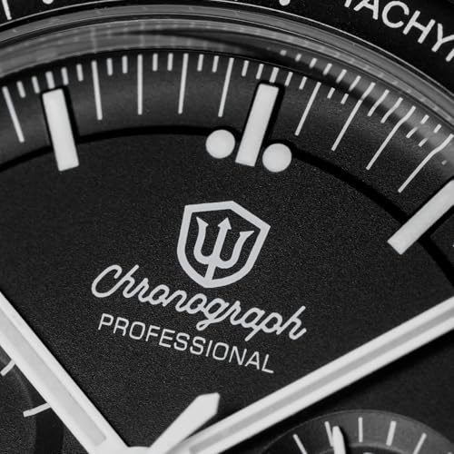 Image of watchdives WD1863 Men Chronograph Watch Japan VK63 Quartz Sports Watches 40mm Bubble Sapphire Crystal Wristwatch 100M Dive Watch