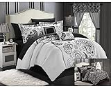 Chic Home Olivia 20-Piece Comforter Reversible Paisley Print Complete Bed in a Bag with Sheet Set, W