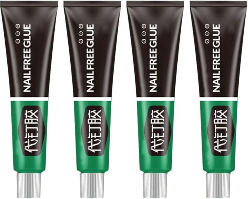 Komoko All-purpose Adhesive, Super Glue All Purpose Nail-free Sealant Quick-drying No-punch Universal Strong Glue for Resin Ceramic Metal Glass (12 Grams Tube, Pack of 4)