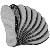 AMFUN Anti Odour Shoe Insoles, 8 Pairs Breathable Cotton Odour Eating Inserts, Cut to Fit Size, Soft Latex Foam Shoe Insoles Inserts with Odor Eating Charcoal for Adult Unisex