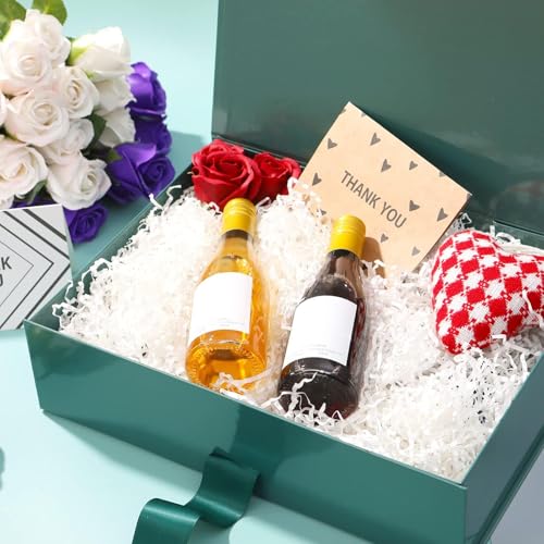 200g Raffia Gras Füllmaterial Geschenk, Geschreddertes Papier für Geburtstage, Weihnachten, Hochzeiten und Jubiläen, Füllmaterial zur Dekoration von Geschenkboxen und Körben (Weiß)