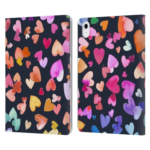 Étui portefeuille iPad Air 11 en cuir Ninola Valentines Hearts