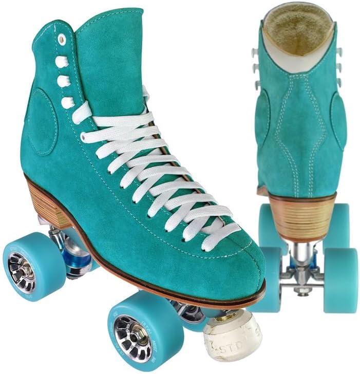Wifa Roller Skate Boots, Street Suede, Breathable Leather, from Europe, Flexible at Upper Shaft End, Optimum for Dance, Trail Skating, Roller Figure and Park Skating | Special Colors