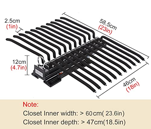Cintres pour pantalons coulissants en acier robuste avec rail fluide - 3
