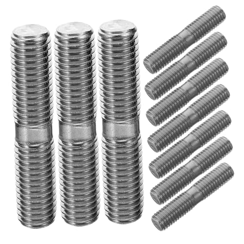 UKCOCO 10pezzi Bullone Filettato Doppia Estremità in Acciaio Inossidabile Bulloni Stabili Per Conversione Ruota Bullone Sostituibile Per Installazione Facile in Spazi Ristretti