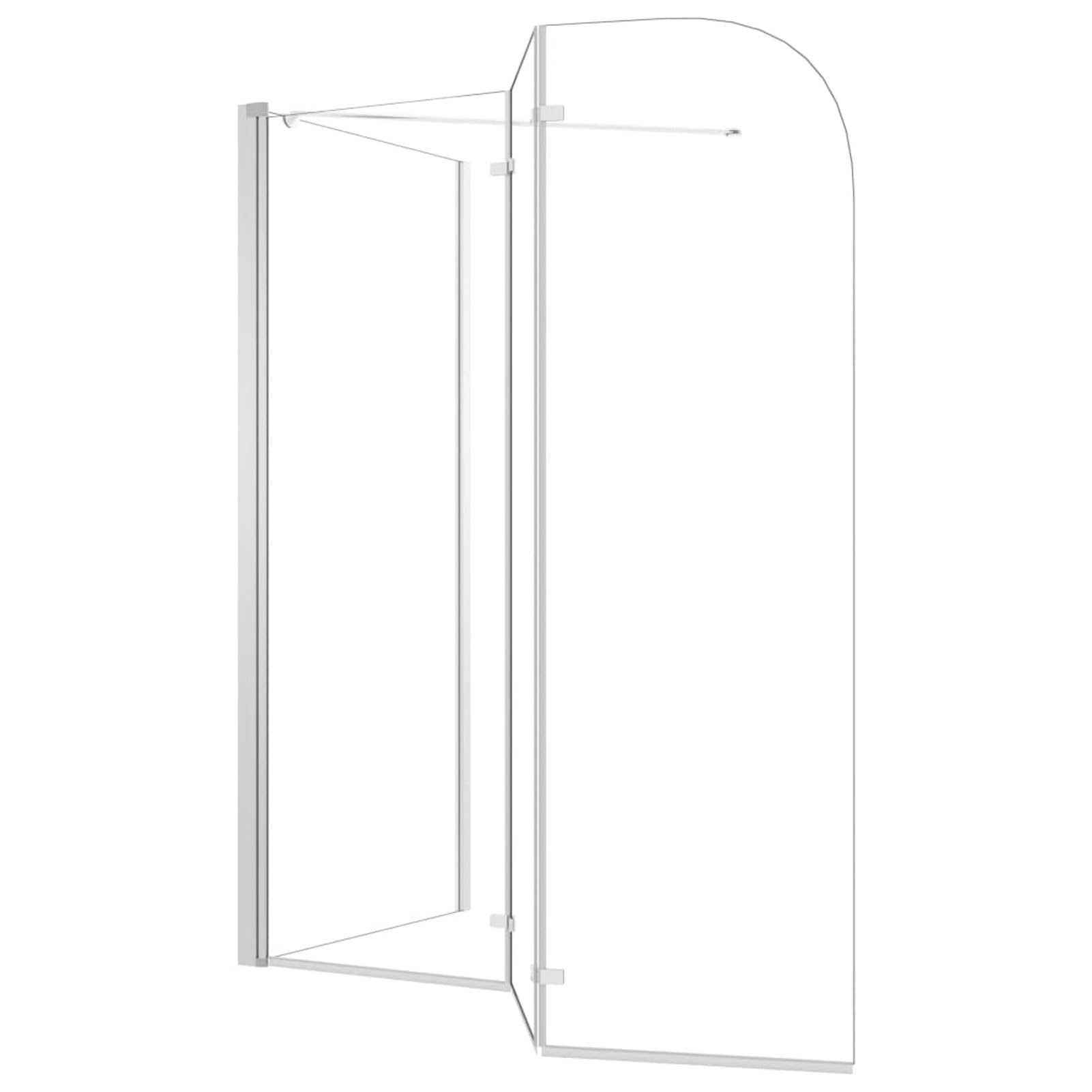 ZEYUAN Mampara de Ducha de Vidrio Templado Transparente 120x69x130 cm, Mampara Bañera, Mampara Baño Ducha, Cabina De Ducha, Mampara Baño
