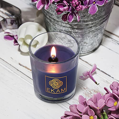 Image of EKAM Black Tea & Pomegranate Scented Votive Candle - 40 Grams Each - 10 Hours Burn Time - Ideal for Diwali, Home Decor & Gifting