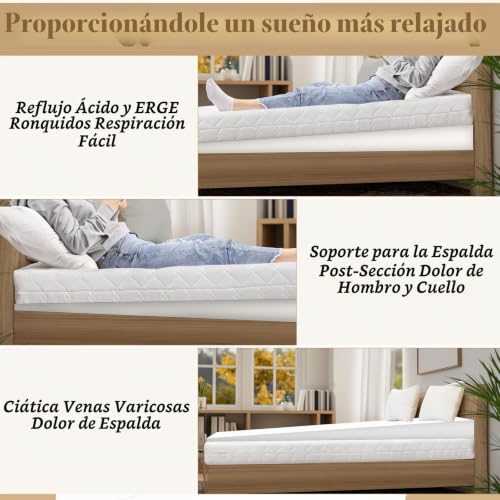 Cuña de colchón de 5 pulgadas Cinnvoice Queen elevador para cama 6