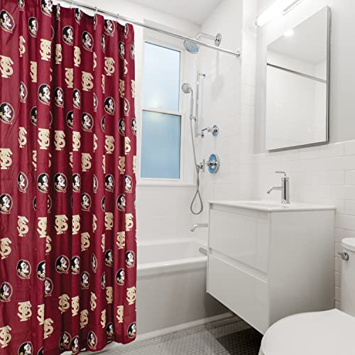 Image of College Covers Everything Comfy Florida State Seminoles Bright and Colorful Shower Curtain Cover 70 inch x 72 inch