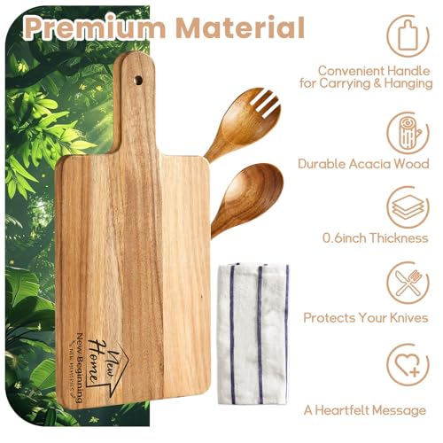 Set de 7 tablas de cortar de madera redondas miniatura 4