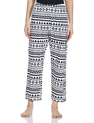 Image of A.T.U.N. (ALL THINGS UBER NICE) Womens Printed Cotton Relaxed Fit Sleepwear Clothing Set | Tees with Pyjama Set