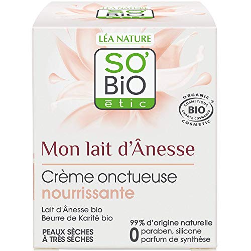 So'Bio Étic Mon Lait D'Ânesse Crème Onctueuse Nourrissante, 50ml