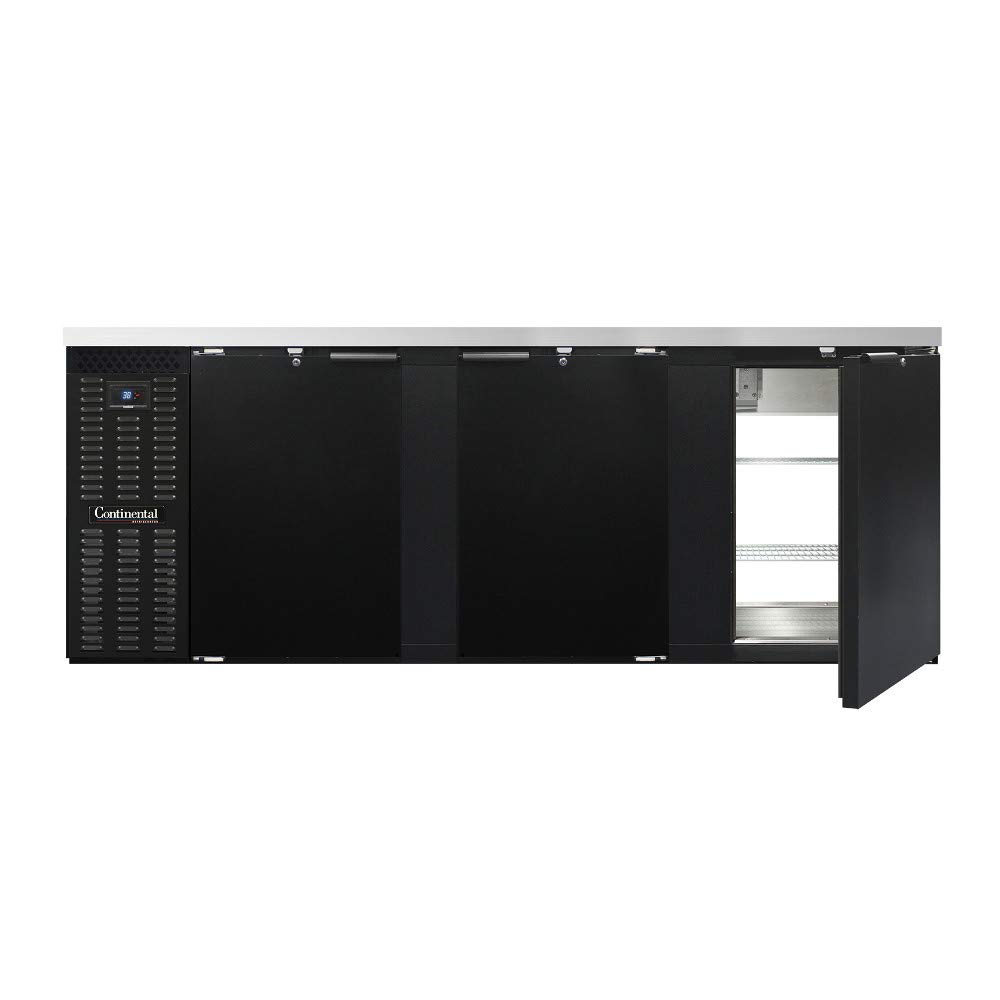 BBC90S-PT Three Section Refrigerated Pass-Thru Back Bar Cooler by Continental Refrigerator – Commercial Grade