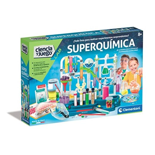 Clementoni- Super Química, Juego Científico Experimentos, Laboratorio de Química, Juguete en Español a Partir de 8 años (55468)