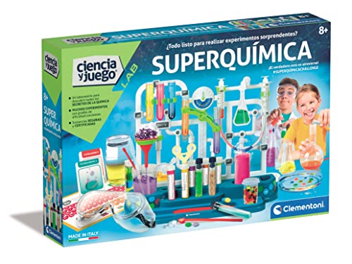 Clementoni- Super Química, Juego Científico Experimentos, Laboratorio de Química, Juguete en...