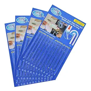 CELLEBII Drain Openers Rod Clogs Odors Cleaner Pipeline Toilet Bathtub Clean Sticks Odor-Free Remover for Home Kitchen Sinks pack of 4